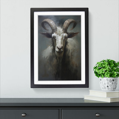 Goat Gestural - Framed Print