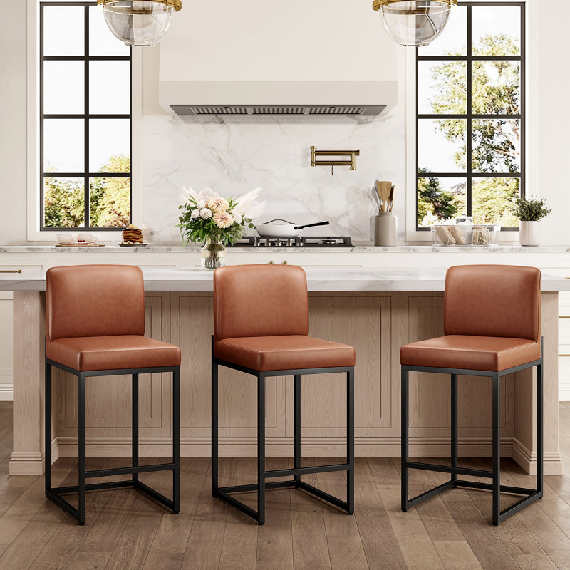Tabouret de comptoir Catharinus, Brun