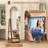 360° Swivel  Arched Jewelry Cabinet, Standing and Lockable Jewelry Armoire with Full-Length Mirror-838720895
