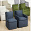 Chaise d'appoint rembourrée à roulettes Alayaa-99840923