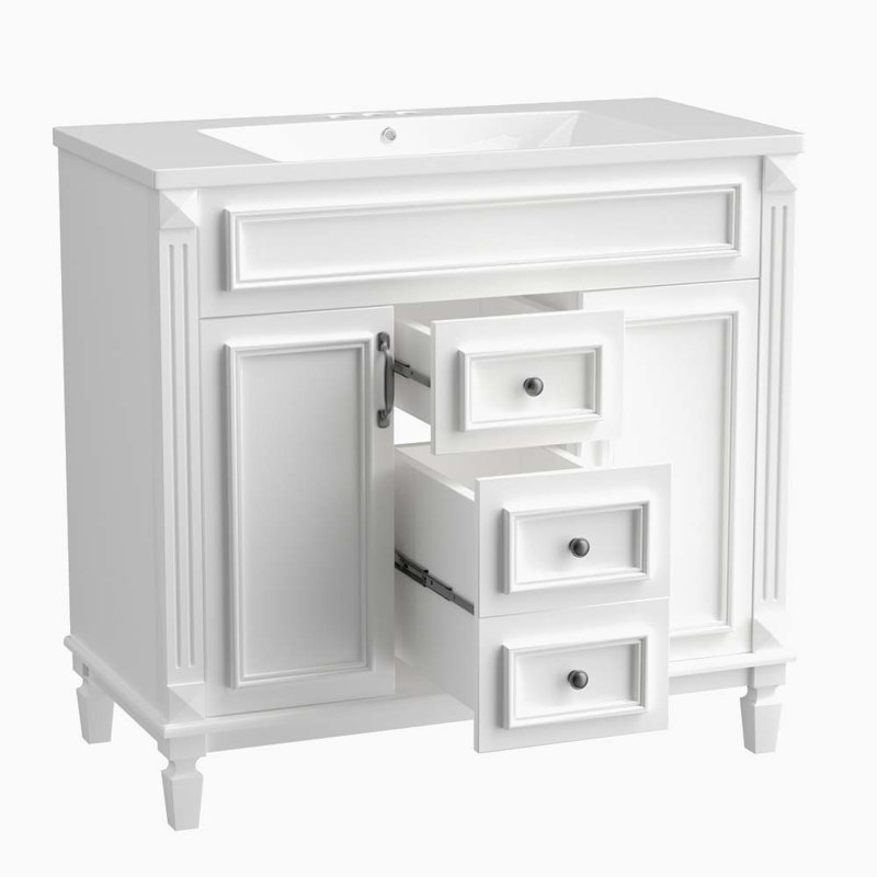 Ensemble de meuble-lavabo simple 36 po Clent, Blanc