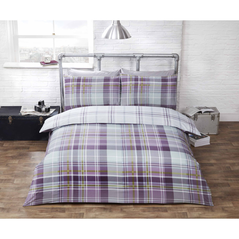 Gore Polyester Duvet Cover with Pillowcases, Kingsize - 2 Standard Pillowcases, Yellow/Grey/Pearl