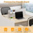 Okeysen Modular 4 Person Benching Workstation with Storage & Outlets