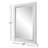 Adrianne Solid Wood and Rattan Rectangle Accent Mirror with Beveled Glass-232310708