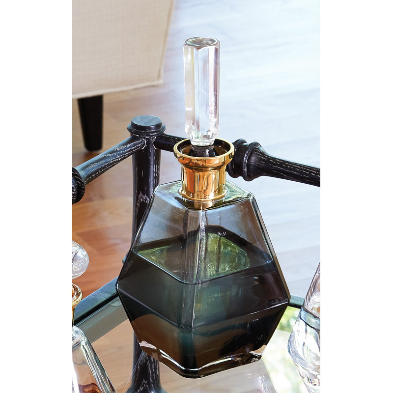 Smoke Decanter w/Gold Neck
