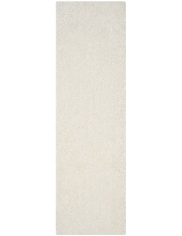 Handmade Tufted Ivory Area Rug, Runner 69 x 305cm