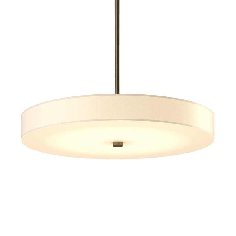 Disq 1 - Light Unique Drum LED Pendant, Soft Gold, Standard: 9.2" to 51.2"