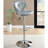 Adjustable Height Barstool In Silver Set Of 2