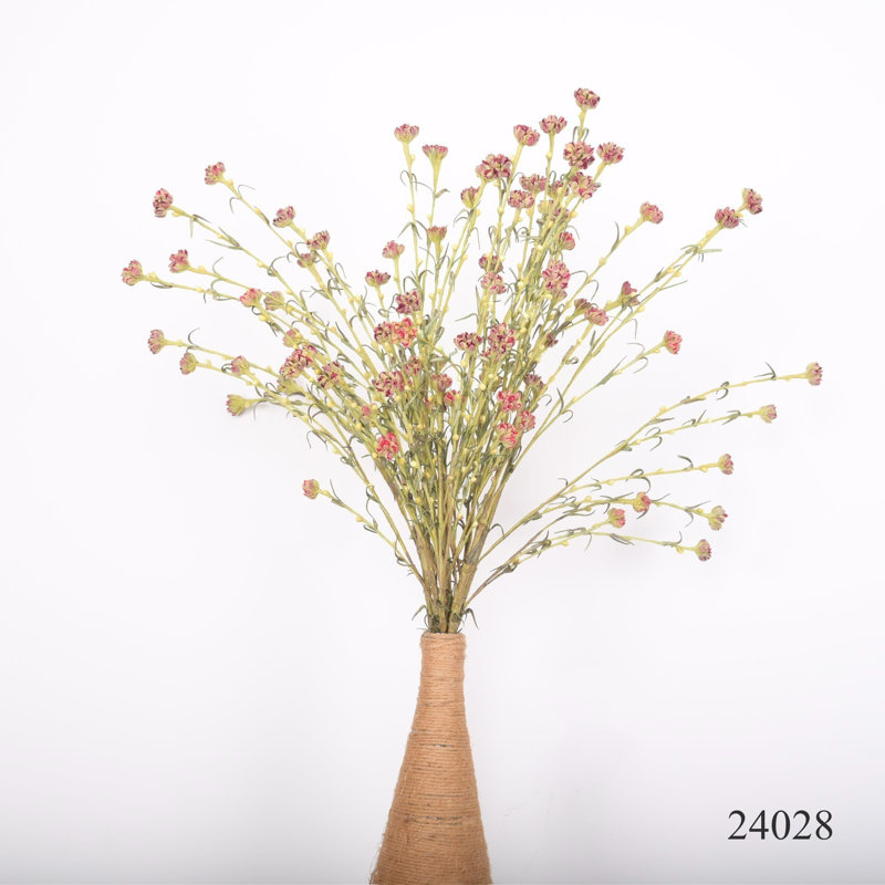 Artificial Wildflower Floral Arrangement With Long Stems For Vase Filler Table Decoration Home Decor, Red