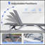 Ensemble de 2 chaises longues de patio avec table, en tissu double couche, pour piscine extérieure.-254377331