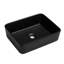 Lavabo de salle de bain vasque rectangulaire en céramique noire 19 po x 15 po