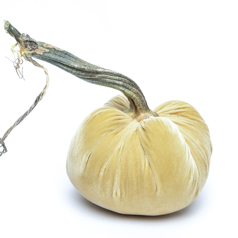 Husk Silk Velvet Pumpkin, 10'' H X 8'' W X 8'' D