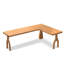 Bureau en bois massif en L Burlywood-479433151-479433147