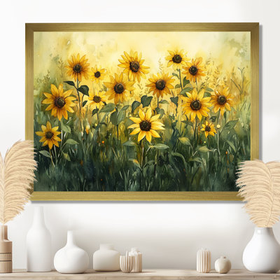 Country Side Sunflower Golden Glow II - Sunflowers Wall Art
