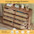 8-Drawer Rattan Dresser with Rolling Wheels, Walnut