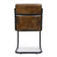 Real Genuine Leather Dining Kitchen Chair Metal Frame Dark Brown Fully Assembled 93Cm High X 52Cm Wide X 61Cm Deep