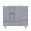 Meuble-lavabo de salle de bain avec lavabo, 4 tiroirs et support de rangement latéral-1442584104