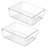 iDesign Fridge Storage Bin with Handle - Fridge Tray for Snacks, Meats, and Cheeses