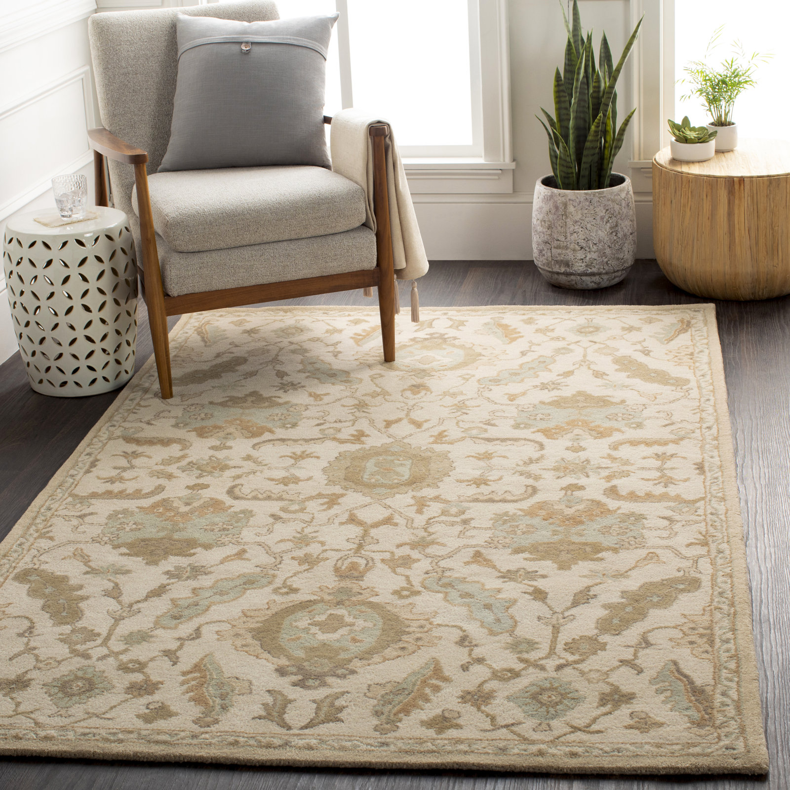 Arden Multi Hand-Tufted Wool Floral Rug, Rectangle 12' x 15'