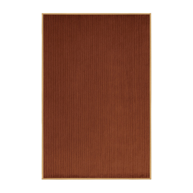 Tapis brun uni lavable à la machine, Rectangulaire 7 pi x 10 pi