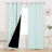 Deconovo 100% Blackout Grommet Curtain Panels with Liner, Thermal Insulated Room Darkening Curtains (Set of 2)-75195039-75195026