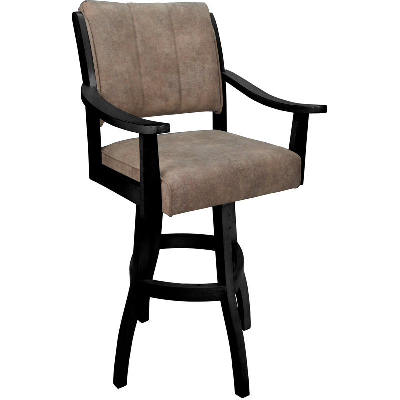 Très grand tabouret de bar en bois massif - Limité , Noir, Tabouret de bar (siège d’une hauteur de 34 po)