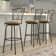 Basche Swivel Upholstered Adjustable Height Counter Stool with Metal Frame