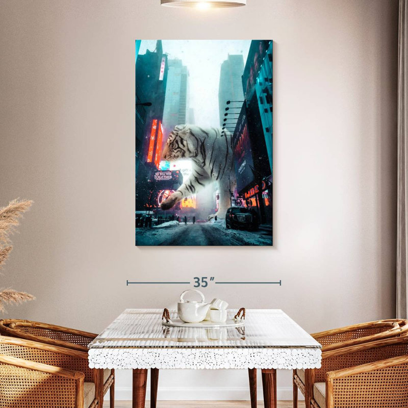 Brampt Tiger City, 48" H x 32" W