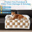 Coussin pour chien en peluche à carreaux, coussin de canapé antidérapant pour chien et protecteur de meubles-155375035-155375036