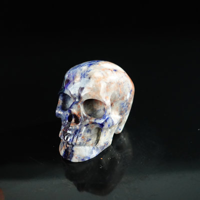 2 Inch Hand-Carved Natural Sodalite Crystal Skull Sculpture for Gothic Decor, Altars, Collectors, and Spiritual Spaces