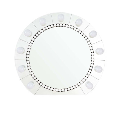 ACME Farai Accent Mirror, Mirrored & Faux Crystal Diamonds
