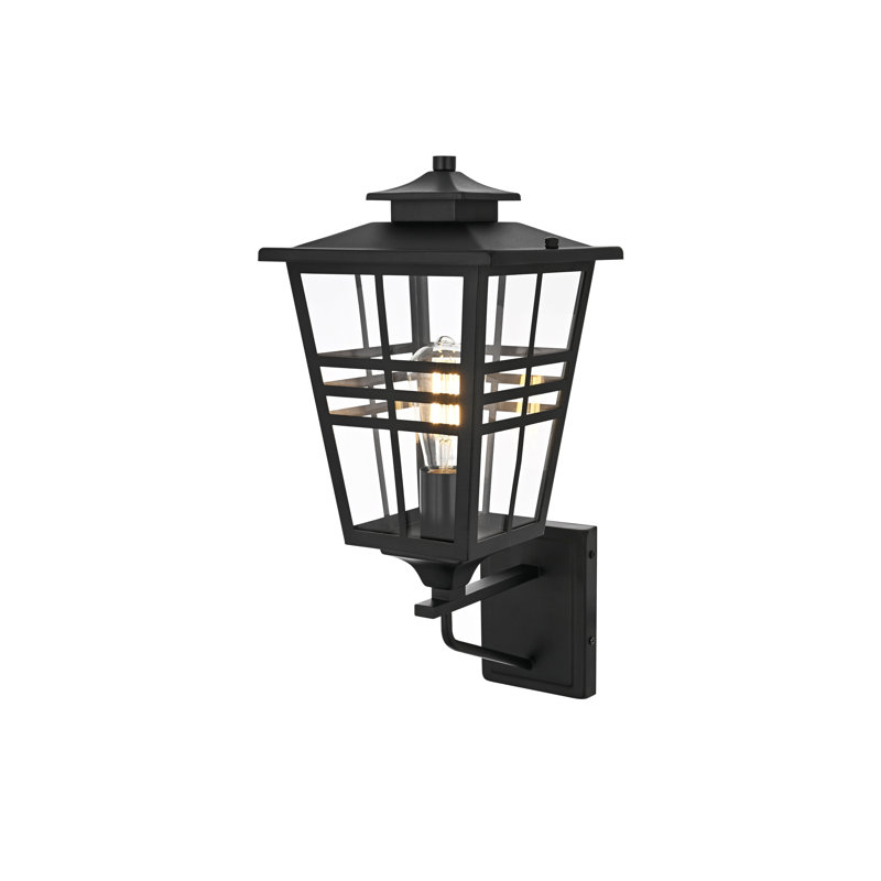 Macon Outdoor Wall sconce in Black, 19.5" H x 8.5" W x 10.5" D