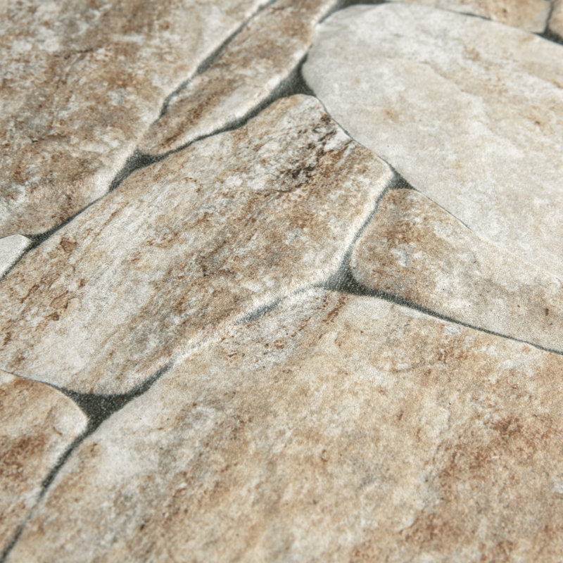 Caldera Roques 13" x 25" Porcelain Stone Look Wall & Floor Tile, Brown