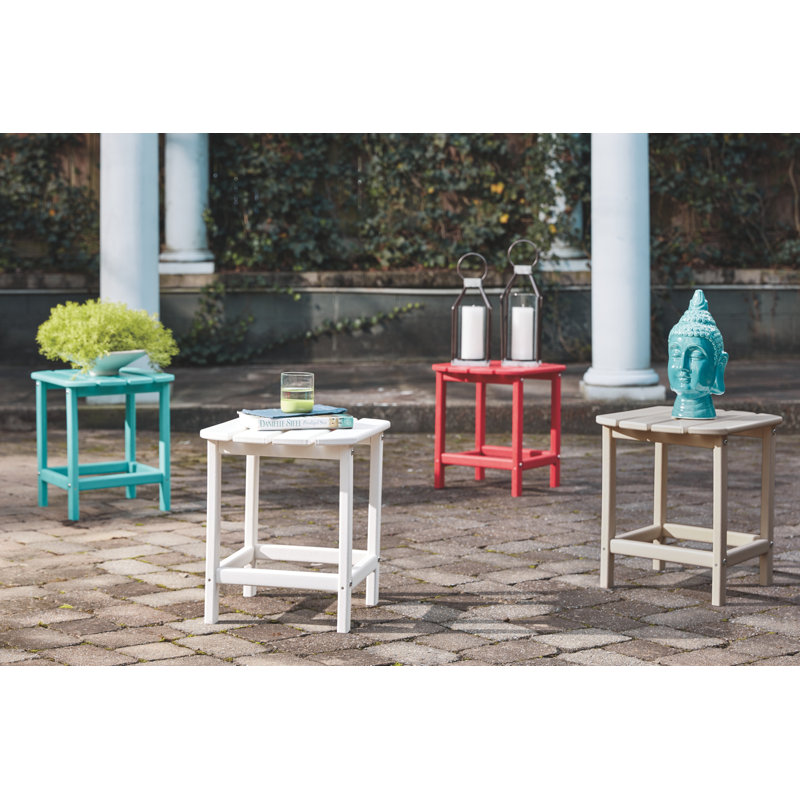 Table d'appoint en plastique Emory, Brun grisâtre