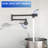 Pot Filler Faucet - Wall Mount Kitchen Sink Faucet Folding Stretchable With Single Hole Two Handles, Matte Black-119337329