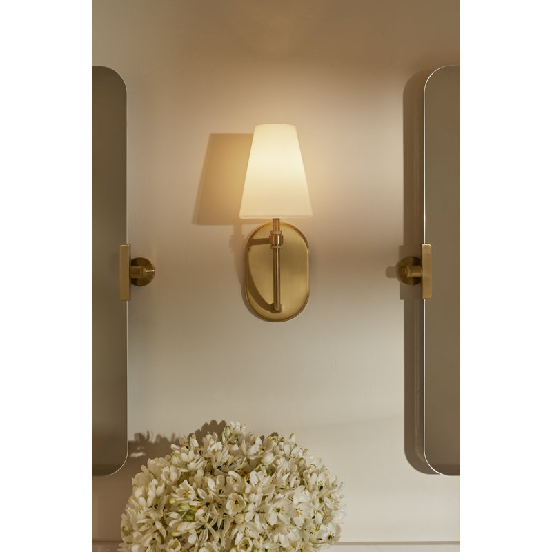 Kernen By Studio McGee Three-Light Sconce, Brushed Moderne Brass