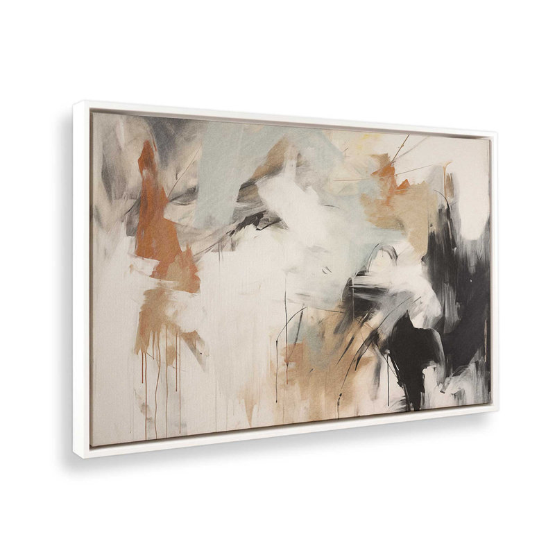 Impression sur toile Chaotic Crescendo, Cadre flottant blanc opaque, 1, H 24,75 po x l 36,75 po