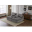 Double méridienne intérieure, canapé-lit rembourré surdimensionné pour l'intérieur, canapé de luxe à assise profonde, sans assemblage requis, gris-2034512871