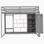 Lit mezzanine en bois avec garde-robe, tablettes et armoire-65687997-65687987