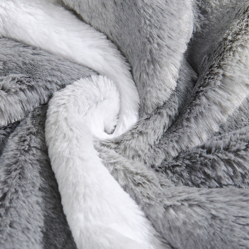Beckie Animal Print Faux Fur Pillow Cover, Quarry