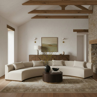 Canapé modulaire en tissu de chenille rembourré 2 pièces 182,5 po Avanti