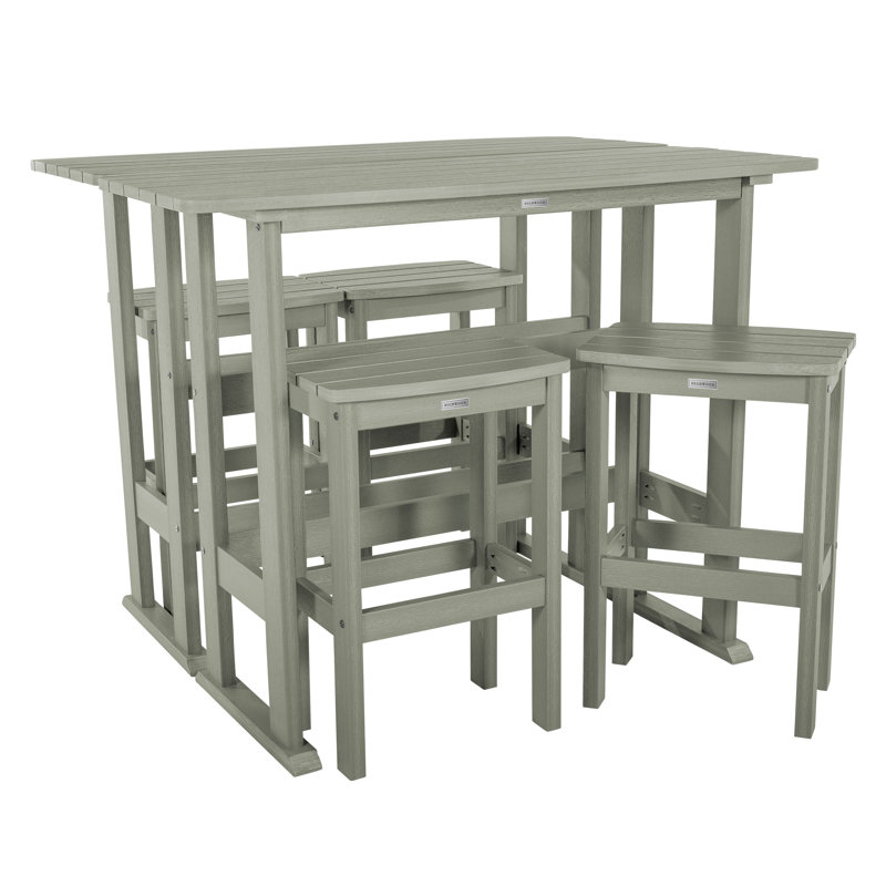 Arihaant 4 - Person Patio Dining Set with Rectangular Table, Eucalyptus