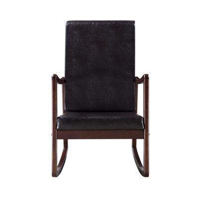 Chaise berçante en cuir synthétique Raina