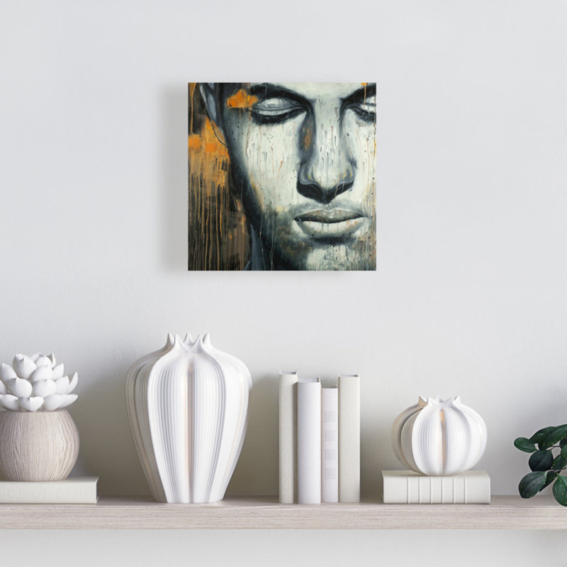 Abstract Man Face Canvas - Contemporary Figurative Home Decor