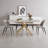 59-Inch Modern Rectangle Expandable Dining Table With Retractable Leaf, Sintered Stone Top & Carbon Steel X-Base, Sturdy 4-6 Person Table For Small Apartments, Kitchen, Dining Room-518531768