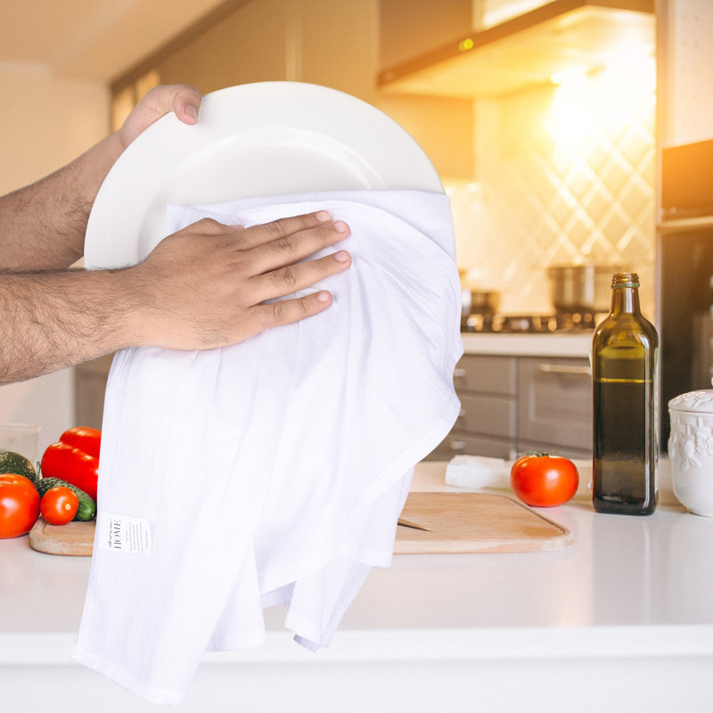 Flour Sack Waffle Kitchen Towel Linen Set