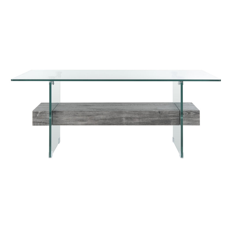 Table basse en traineau Kayley, Chêne noir