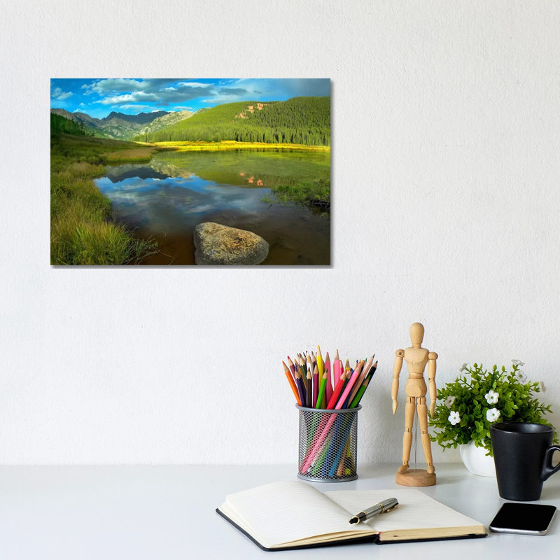 Mt Powell and Piney Lake, Colorado I 1 Piece Wrapped Canvas Wall Art, 20.32 cm H x 30.48 cm W