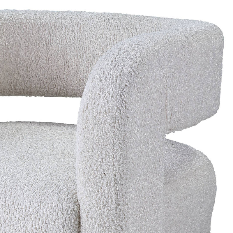 Fauteuil d'appoint en sherpa blanc