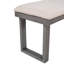 Ensemble de salle à manger en bois massif 6 pièces avec table rectangulaire et 4 chaises avec banc